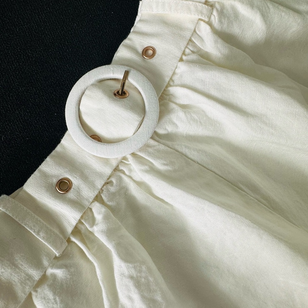 SABO SKIRT White Layered Skirt - Picture 2 of 3